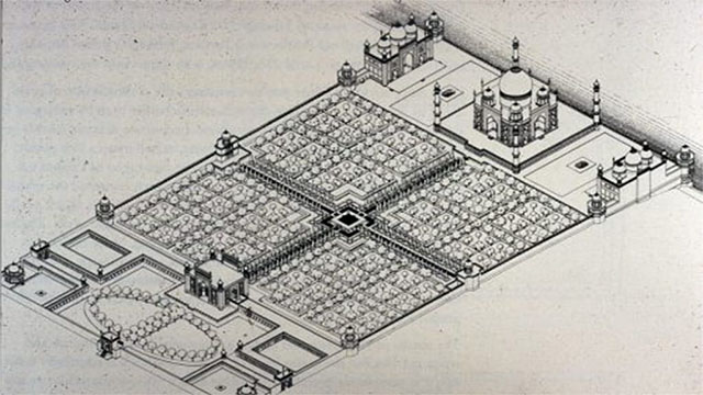 architectural plan of Taj Mahal