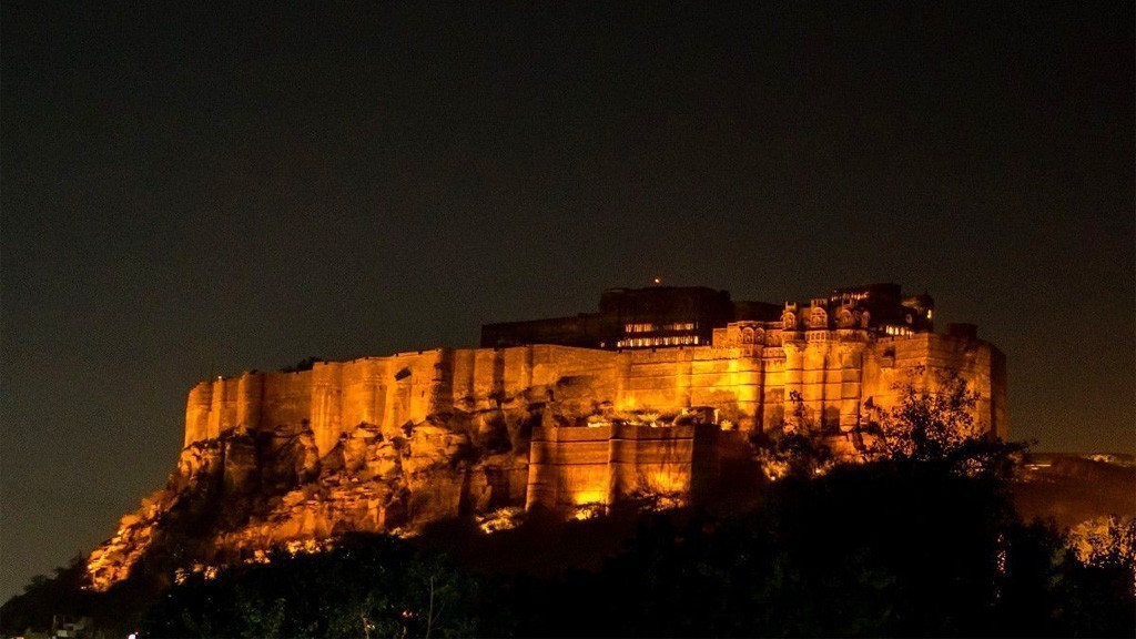 Night view Mehranharg Jodhpur tourist places